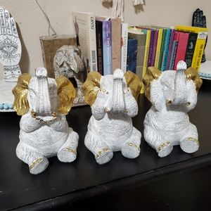 Speak no evil hear no evil see no evil elephant decor